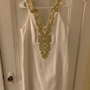 White Lilly Pulitzer Suzette Shift dress size 10